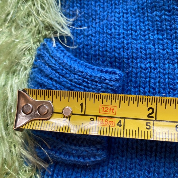 Dog Vipoochy Sweaters size S blue green mix wool with angora light … - Picture 5 of 11